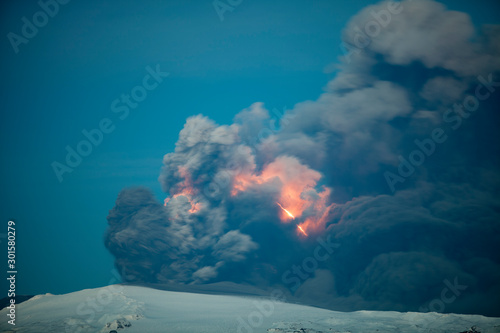The 2010 eruptions of Eyjafjallajökull were volcanic events at Eyjafjallajökull in Iceland which, although relatively small for volcanic eruptions, caused enormous disruption to air travel.