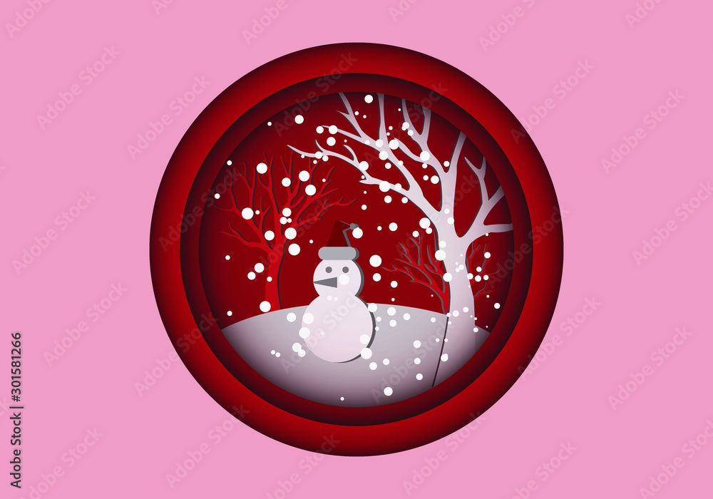 christmas card with snow vector illustration christmas card with snow vector illustration