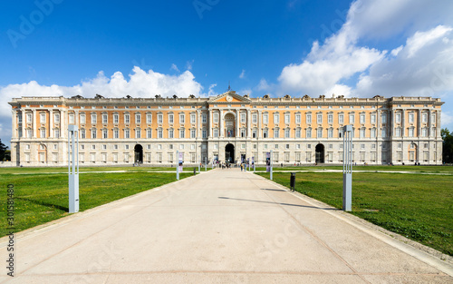 Exterior of the The Royal Palace of Caserta, designed by the architect Luigi Vanvitelli and Unesco World Heritage Site, Italy
