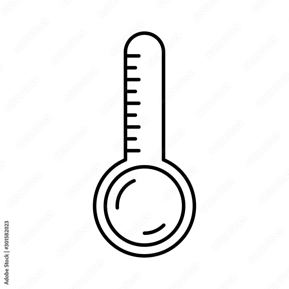 icon set for thermometer ,  temperature and scale