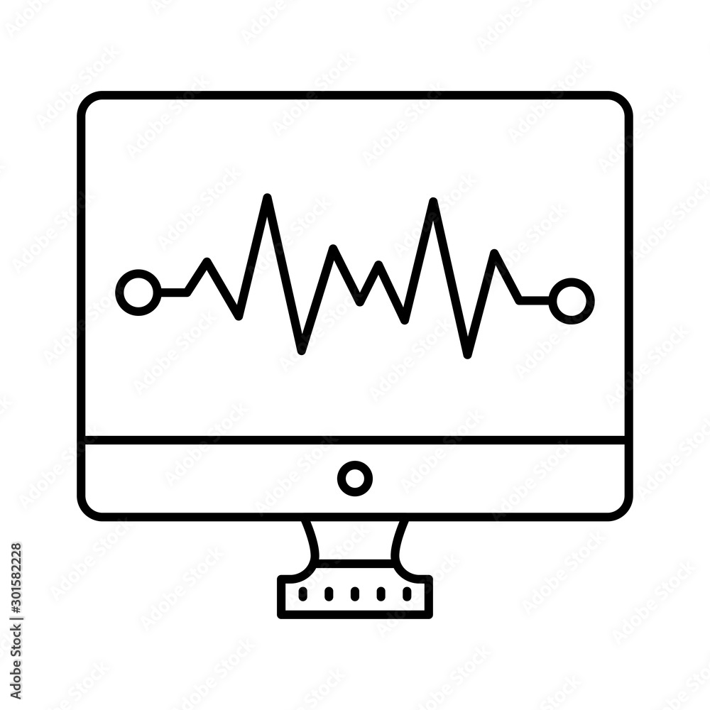 icon set for pulses  , beat  and monitor