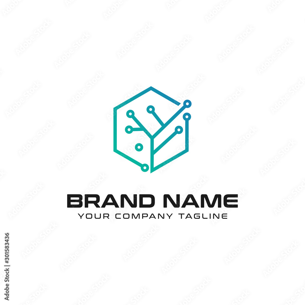 Tree Technology Logo Design vector Tree Technology Logo Design vector