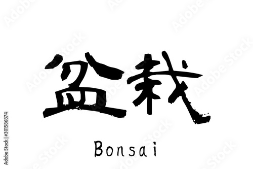 日本語の単語「Bonsai」（盆栽）