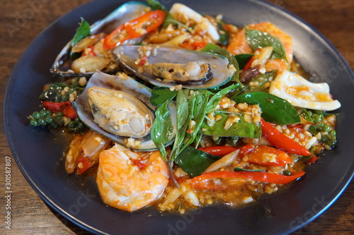 Spicy Seafood Stir Fry