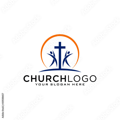 Church vector logo symbol graphic abstract template