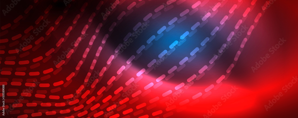 Smooth wave lines on blue neon color light background. Glowing abstract wave on dark, shiny motion, magic space light Smooth wave lines on blue neon color light background. Glowing abstract wave on dark, shiny motion, magic space light