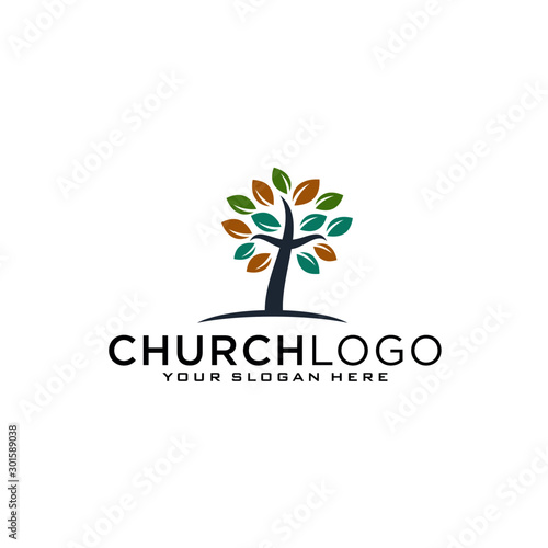 Church vector logo symbol graphic abstract template