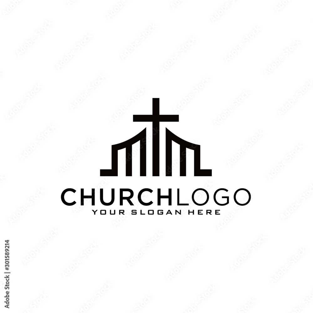 Church vector logo symbol graphic abstract template