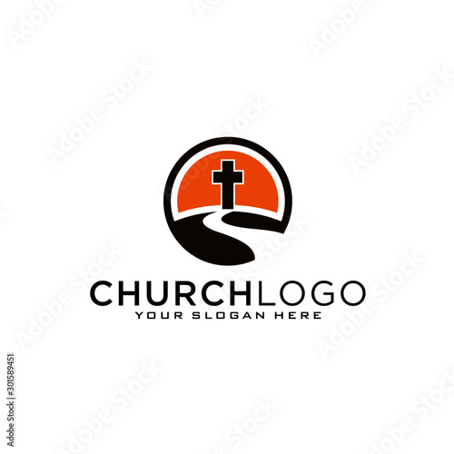 Church vector logo symbol graphic abstract template