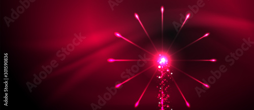 Colorful pyrotechnics show. Sky clouds. Black background. Festival celebration. Abstract fireworks dark sky night.