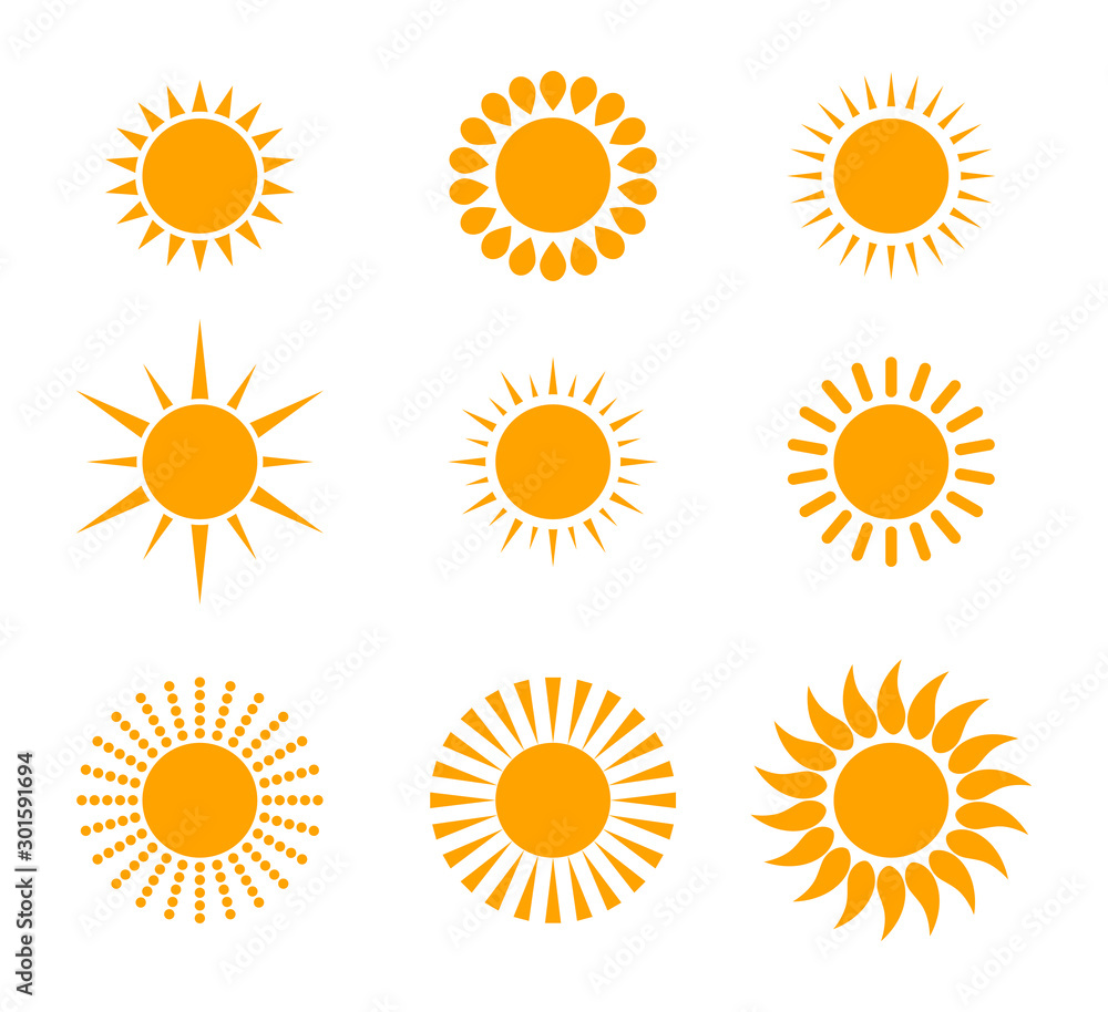 sun icon set sun icon set