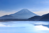 Mountain Fuji with Motosu lake