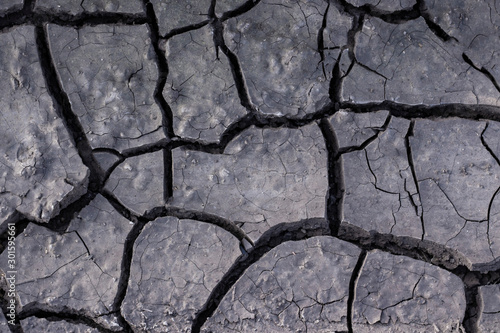 Background texture of dried earth. The dried up and cracked earth in the desert  Mud  Sand  Destruction  Mud  Natural phenomena