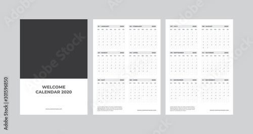 A3 Wall Calendar 2020 Template