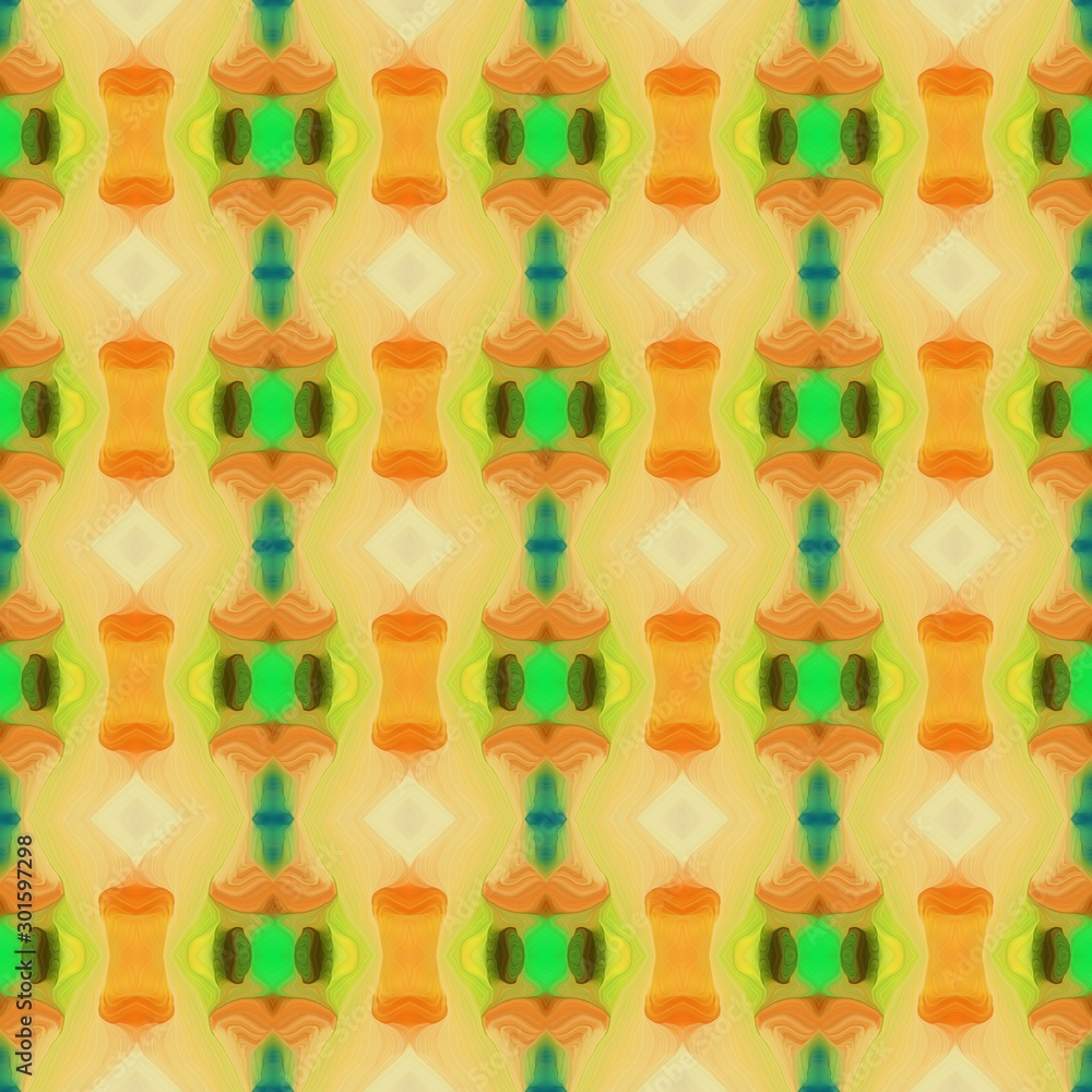 seamless abstract background with pattern and pastel orange, sea green and khaki colors seamless abstract background with pattern and pastel orange, sea green and khaki colors
