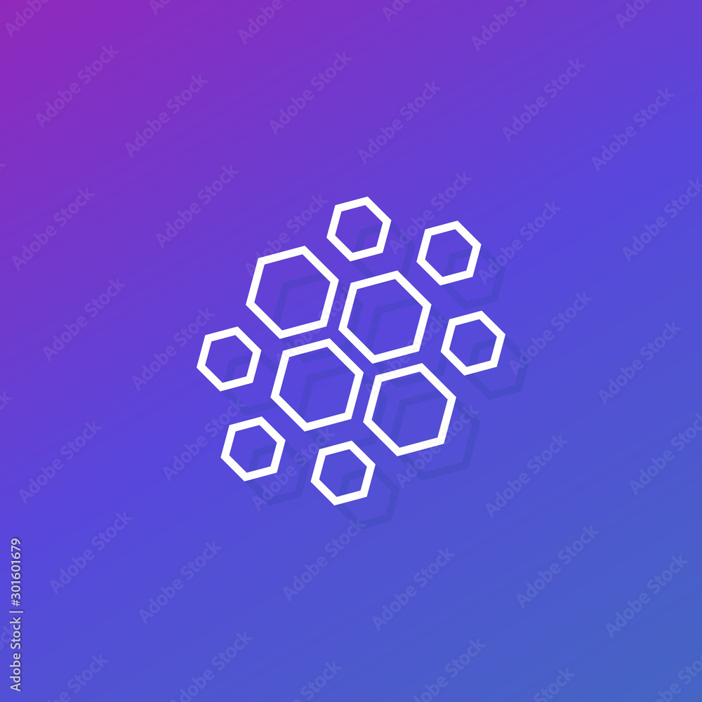 nano materials vector linear icon