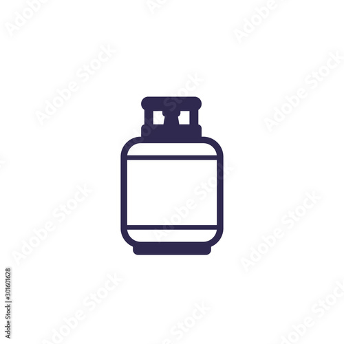 gas, LPG tank icon on white