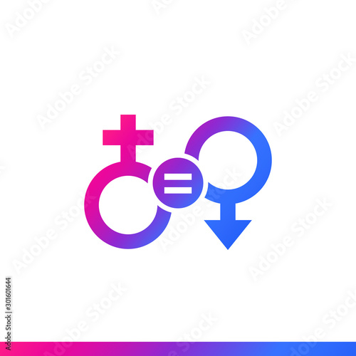 gender equality and equal rights, vector icon