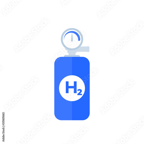 hydrogen tank icon isolated on white