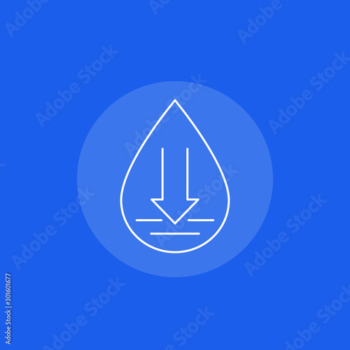 low water level linear icon