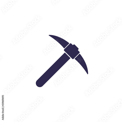 pick axe icon on white, vector