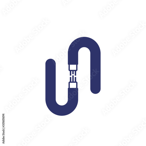 optic fiber bandwidth icon with cables