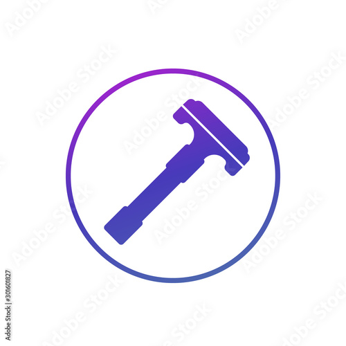 safety razor icon on white