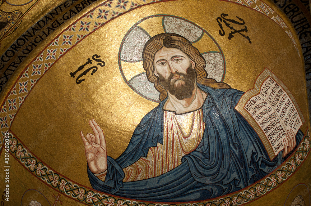 The Christ in Cappella Palatina, Palermo in Sicily