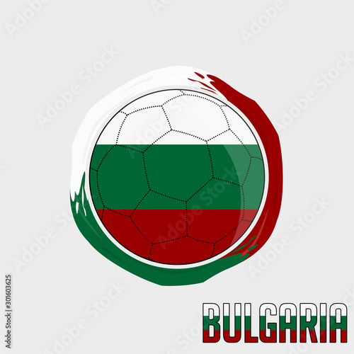 Football championship Flag on Ball