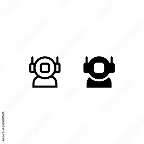Astronaut, Research in space Icon Vector