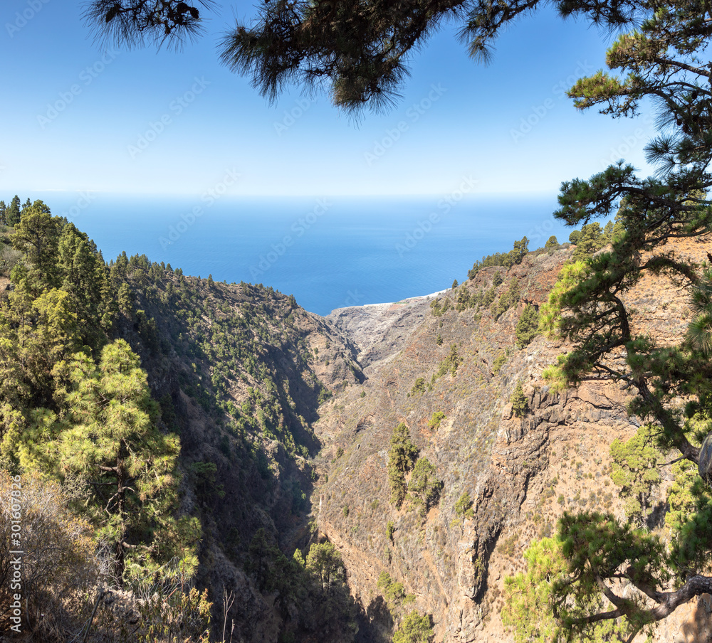 Barranco de Garome on the island of La Palma
