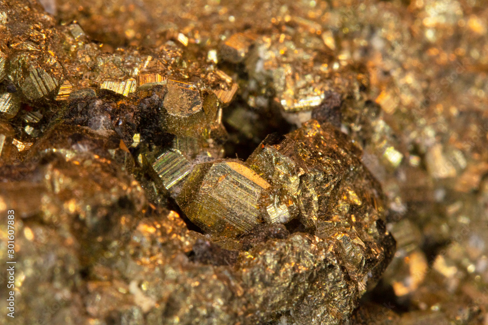 Pyrite Fools Gold Quartz Stone Close Up Pyrite Fools Gold Quartz Stone Close Up