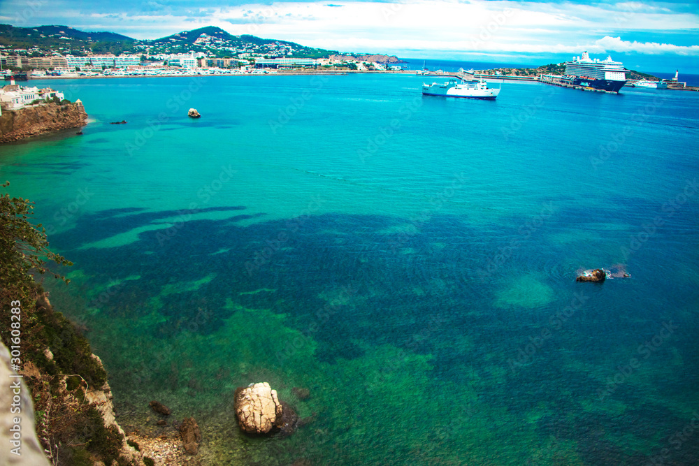 view of mediterranean sea-Ibiza