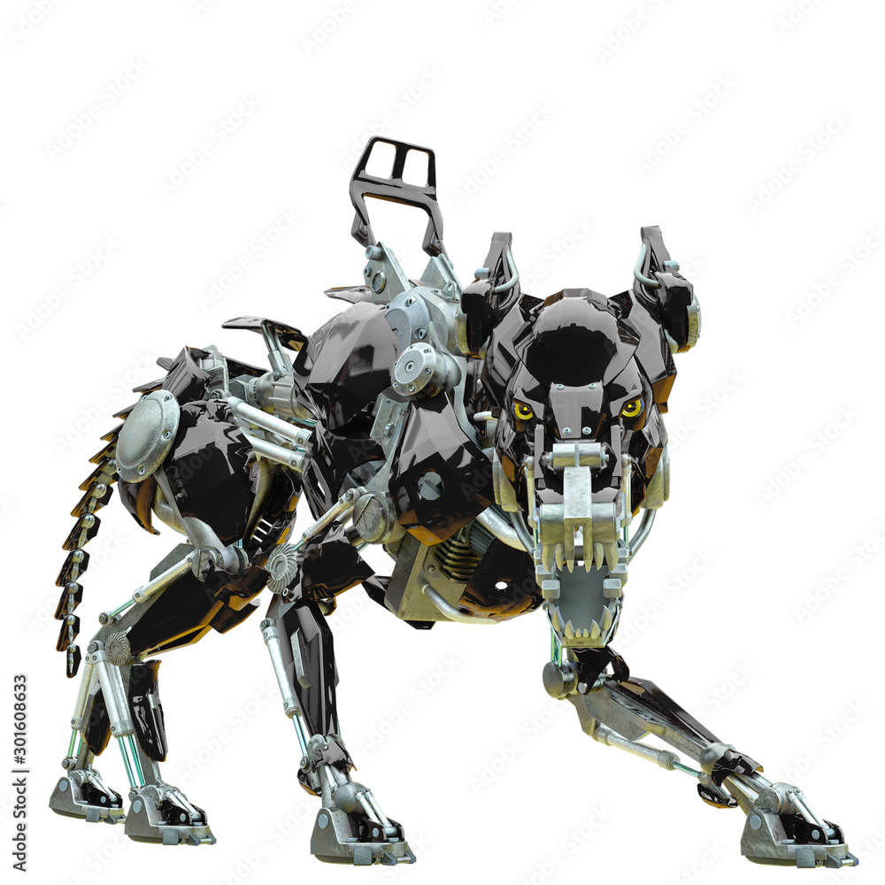 cyber dog is ready to attack cyber dog is ready to attack