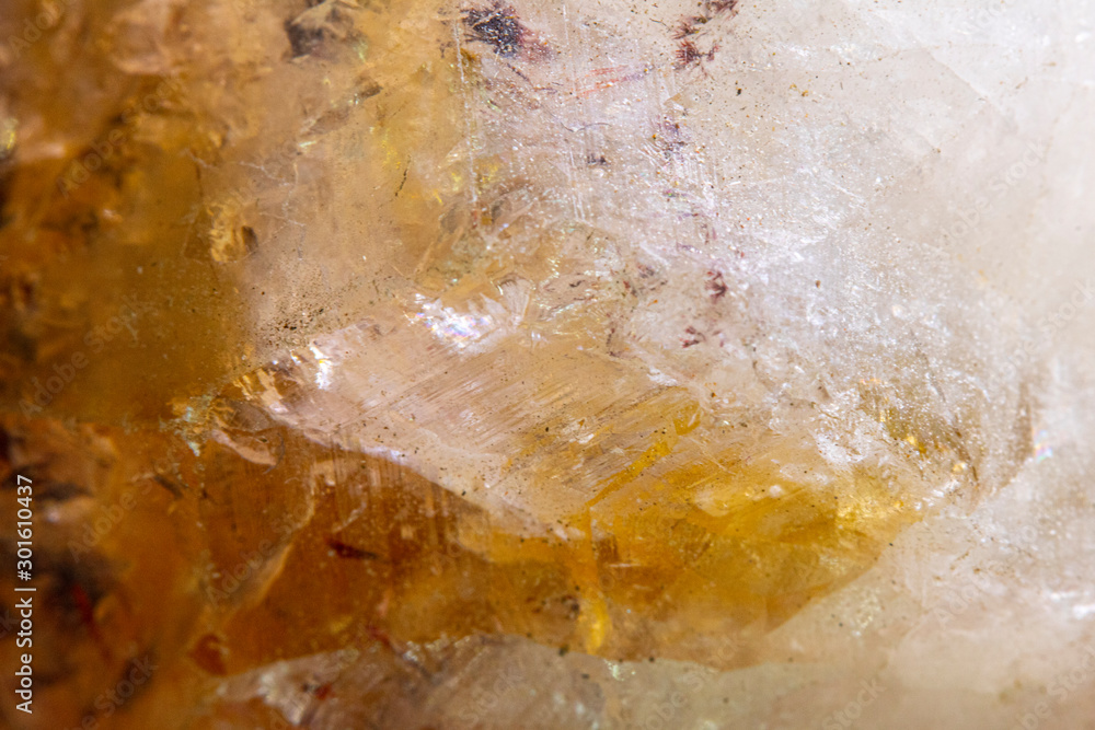Orange Citrine Yellow Quartz Crystal Close Up Orange Citrine Yellow Quartz Crystal Close Up