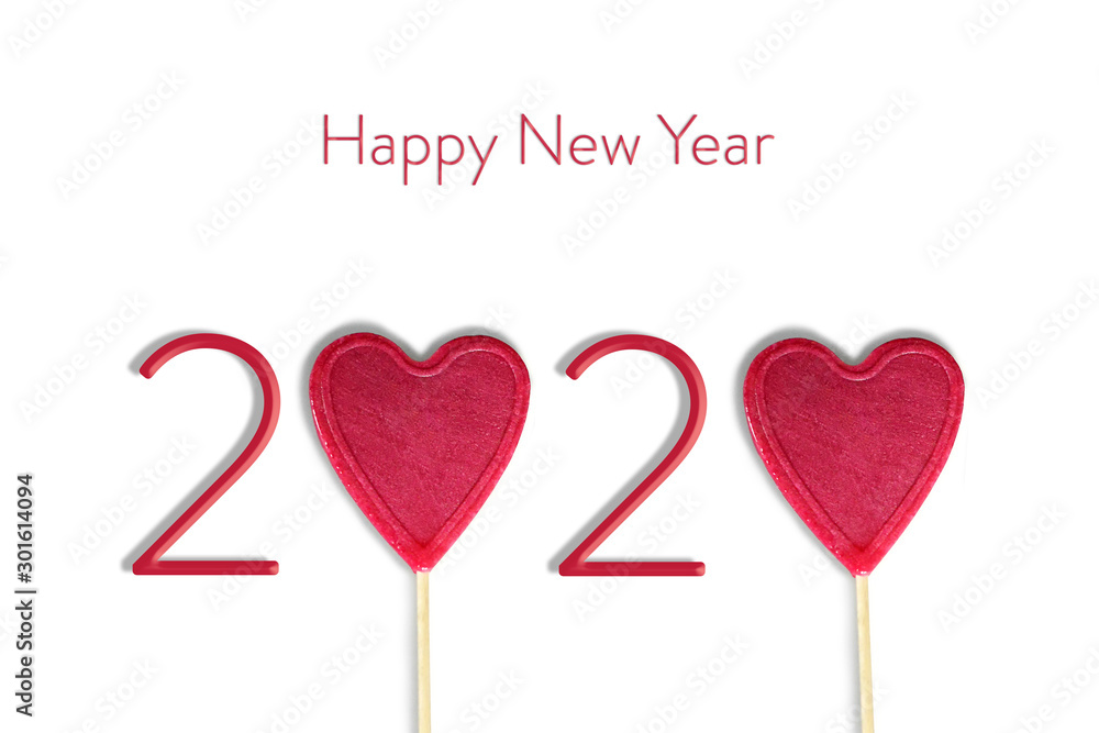 Happy New Year card. 2020 New Year concept