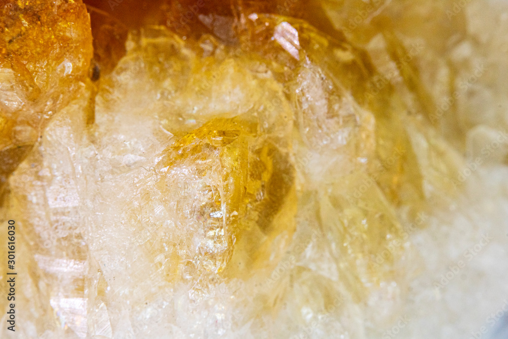 Orange Citrine Yellow Quartz Crystal Close Up Orange Citrine Yellow Quartz Crystal Close Up