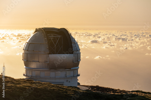 View Of Observatories From Top Of Roque De Los Muchachos, La Palma