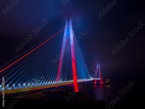 Yavuz Sultan Selim Bridge at Night