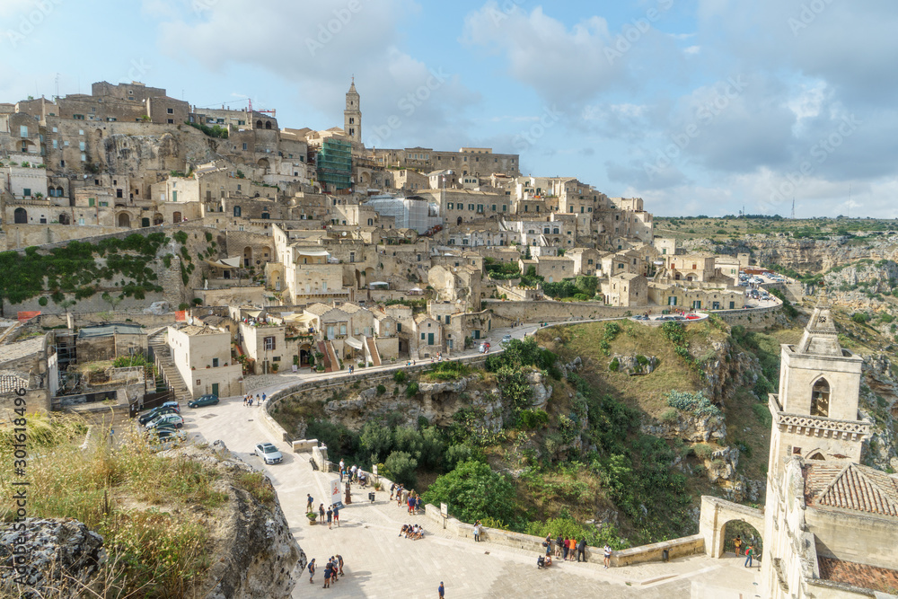 panoramic view of Matera, Italy