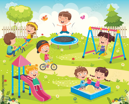 Children Playing In The Park