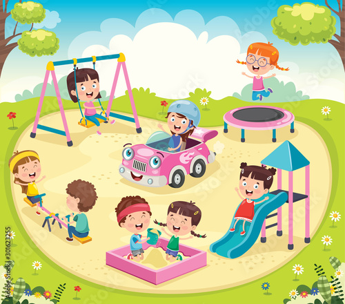 Children Playing In The Park