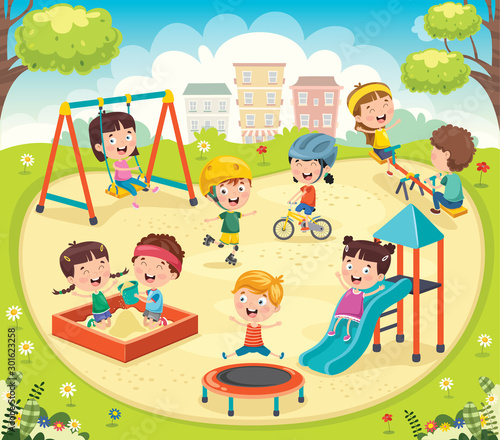 Children Playing In The Park