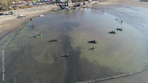 Fishing out of pond Labut near Blatna, Czech Republic