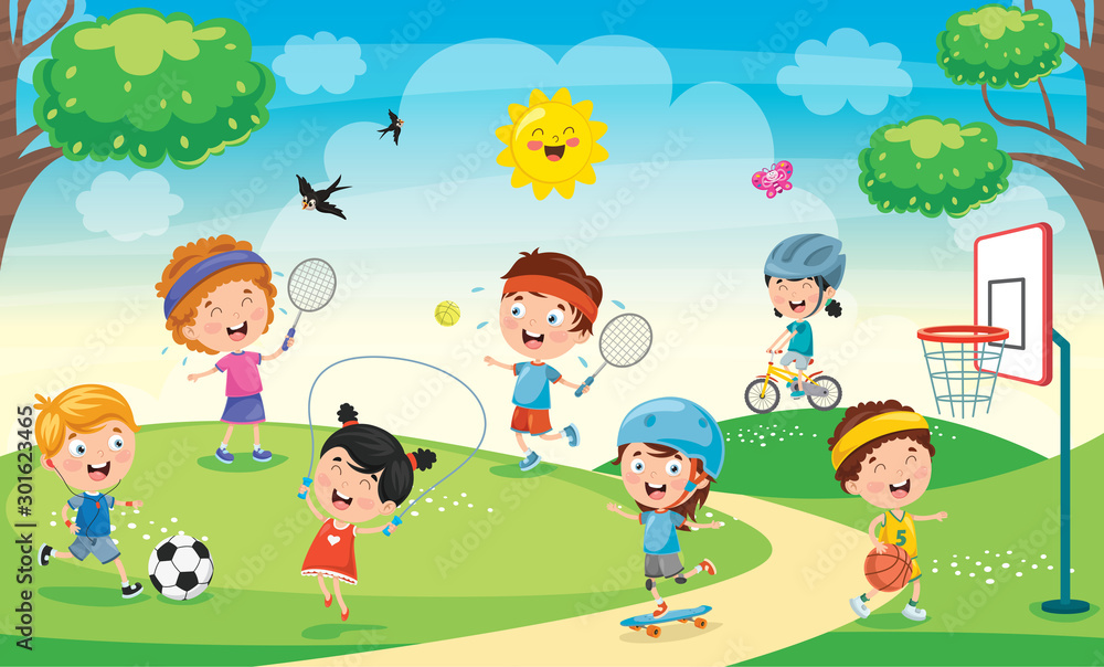 Children Playing In The Park Children Playing In The Park