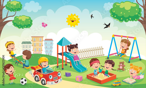Children Playing In The Park