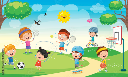 Children Playing In The Park