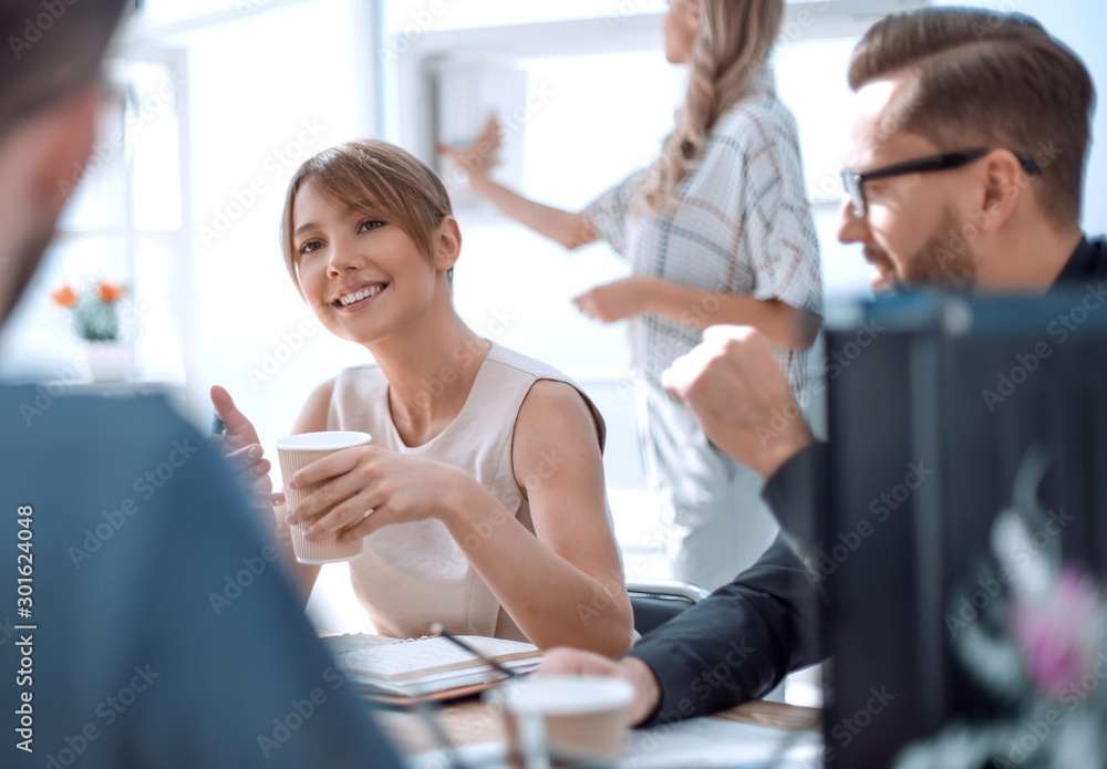 young business woman sitting at office Desk young business woman sitting at office Desk