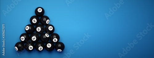 Wallpaper Mural Black balls placed in the shape of a triangle. Torontodigital.ca