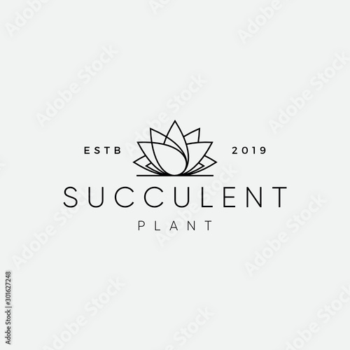 abstract Succulent plant custom Logo Design Inspiration